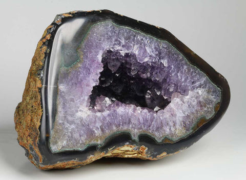 Amethyst Agate Quartz Crystal Geode - A261