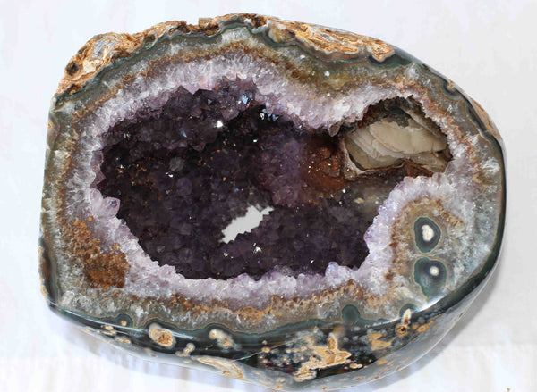 Agate Amethyst Quartz Crystal Geode- A129