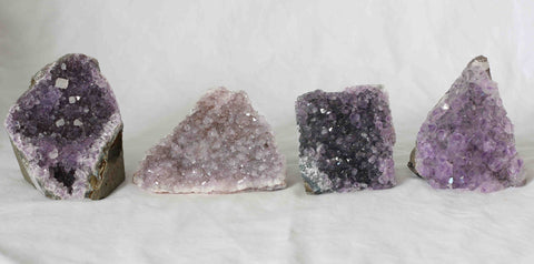 Amethyst Quartz Crystal Cluster - 4 pieces - Package A151