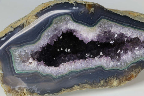 Amethyst Agate Quartz Crystal Geode - A204
