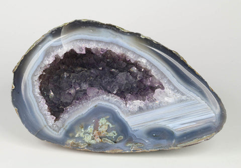 Amethyst Agate Quartz Crystal Geode - A237