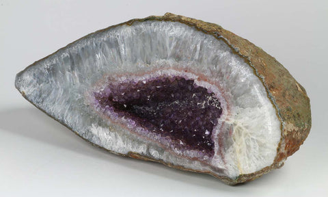 Amethyst Agate Quartz Crystal Geode - A260