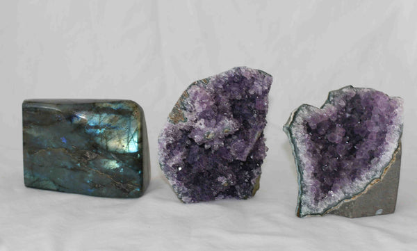 Amethyst - Labradorite - 3 pieces - Package A169