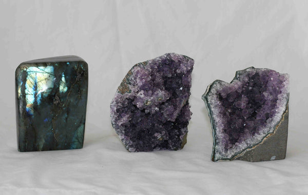 Amethyst - Labradorite - 3 pieces - Package A169