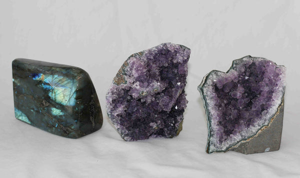 Amethyst - Labradorite - 3 pieces - Package A169