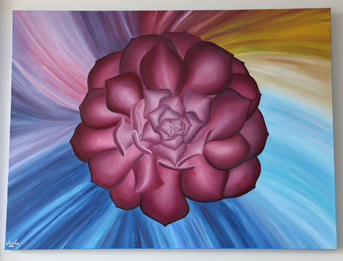 "The Flower of Life" ~ Oil Painting on Canvas - 30 x 40 inch